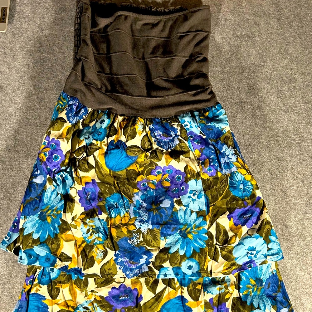 Urban Renewal strapless dress, size small, recycled vintage fabric